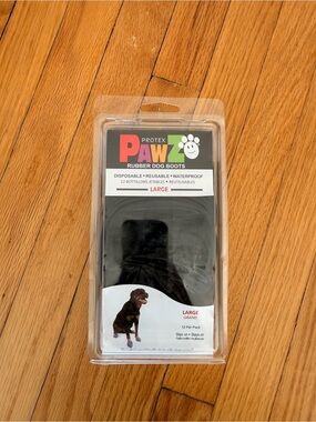 Pawz Rubber Dog Boots - Black (Large)